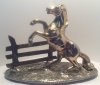 Brass Horse and Fence on Stand image.JPG
