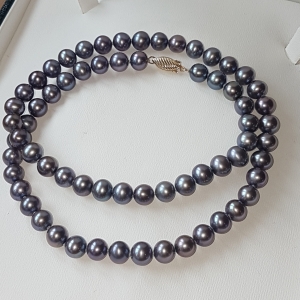 14k H Hallmarked Gold Pearl Necklace