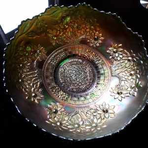 Carnival glass bowl