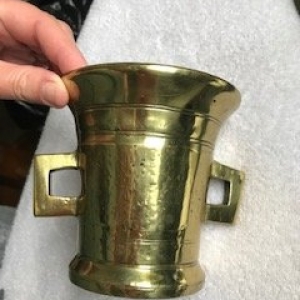 Brass Mortar and Pestle