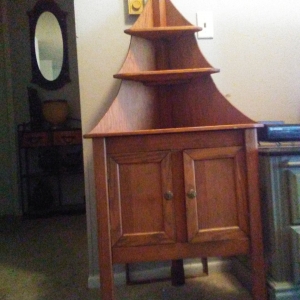 corner serving cabinet