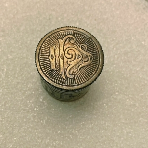 Antique Sterling Silver Anointing Oil Jar with Priest's ring by Swift & Fisher