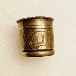 Antique Sterling Silver Anointing Oil Jar with Priest's ring by Swift & Fisher