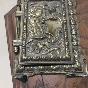 Old brass, album, lid, plaque.....?