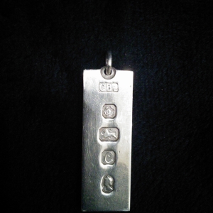 1 oz silver bar pendant