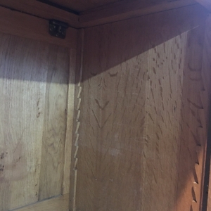 Inside cabinets