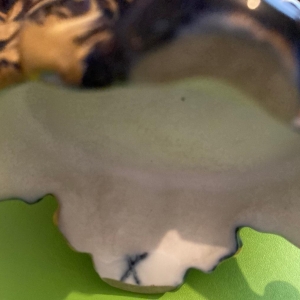 Blue/gold vase Mark on underside of vase