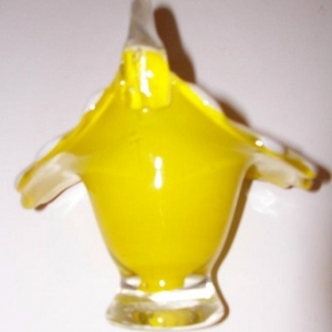 handblown cased glass basket