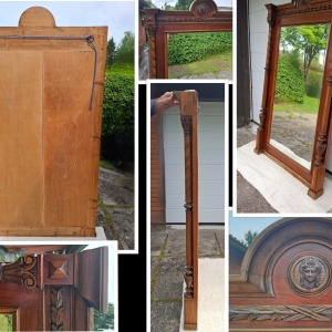 Empire-style carved wooden mirror, possibly c.1900 – authenticity check