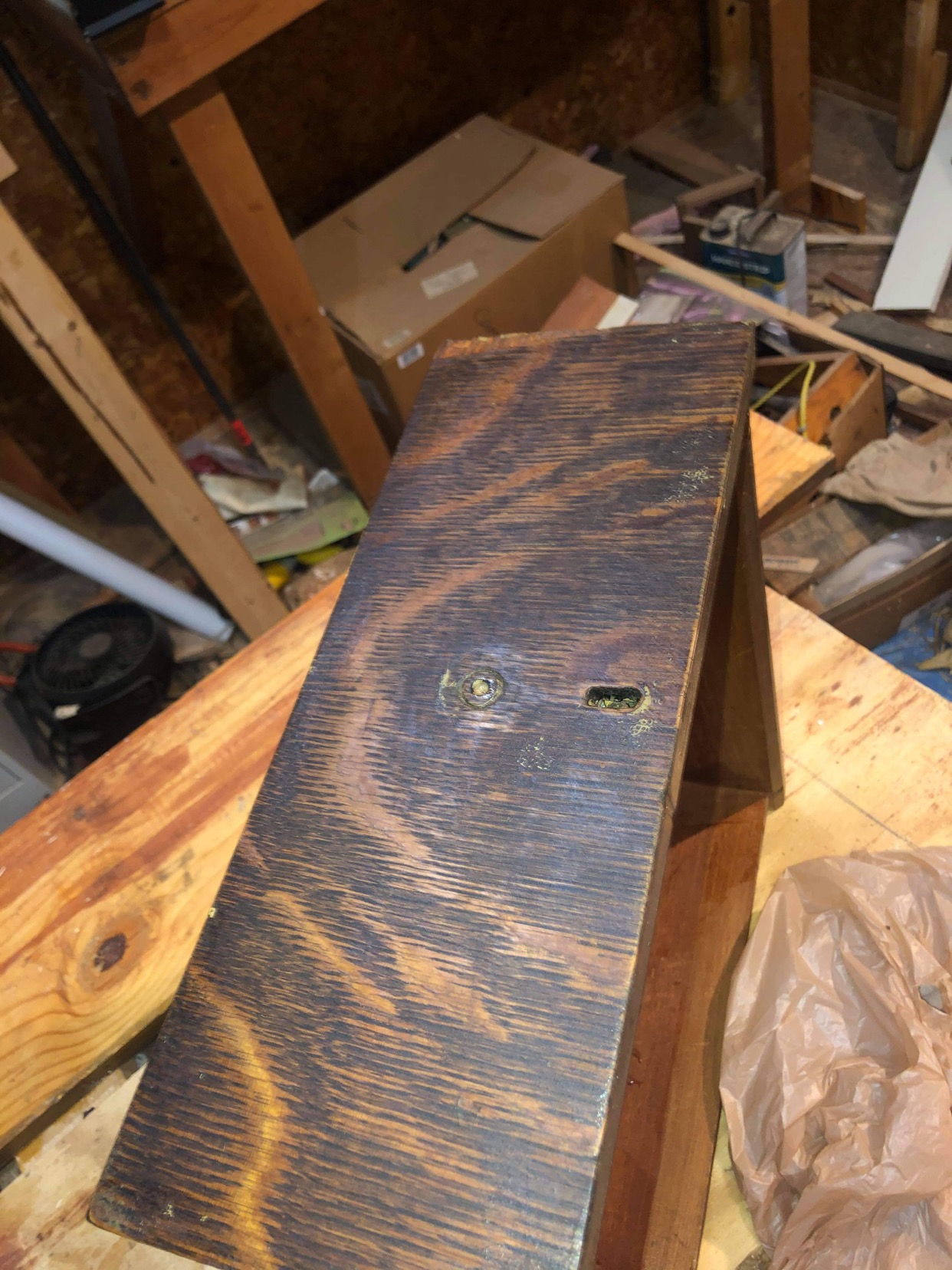 1st stripping of drawer