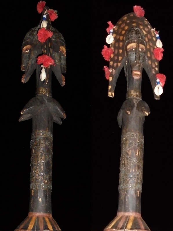 African figure with two faces