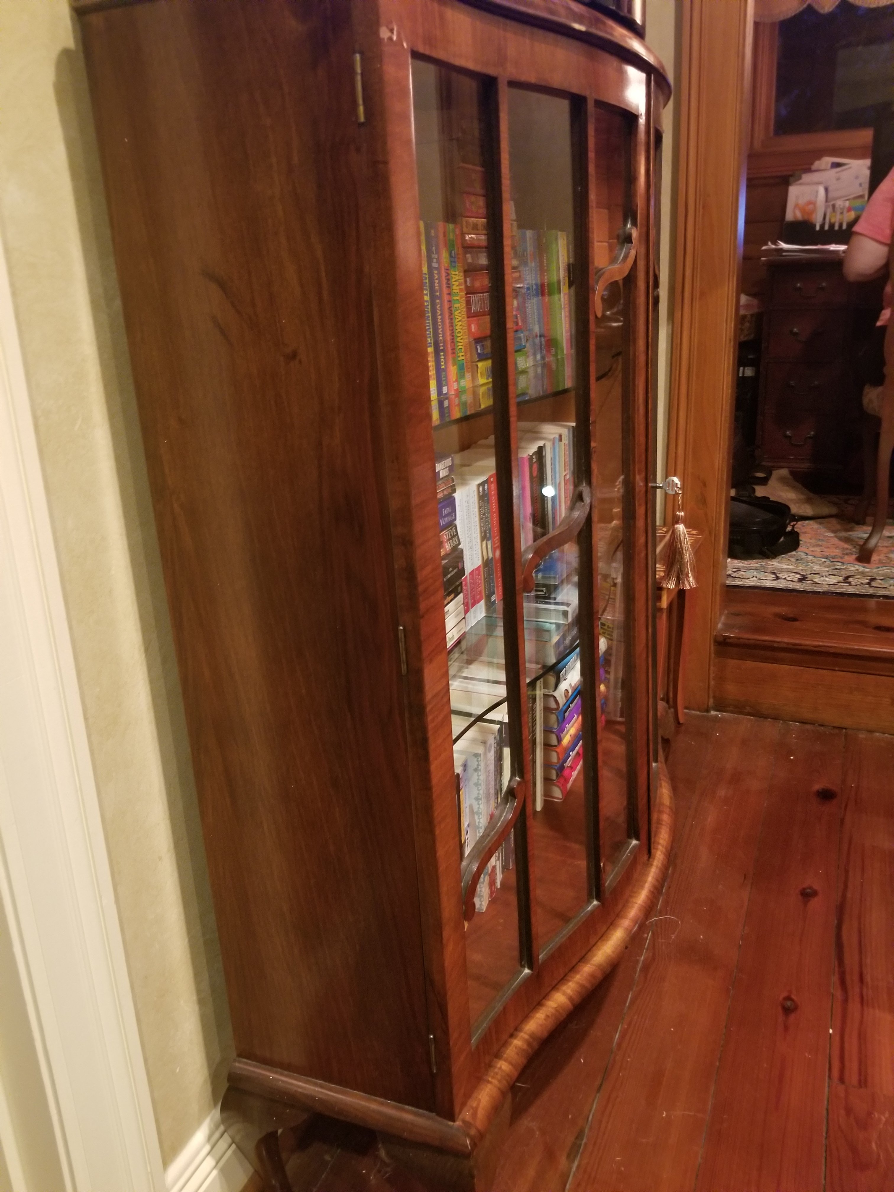 Antique curved cabinet
