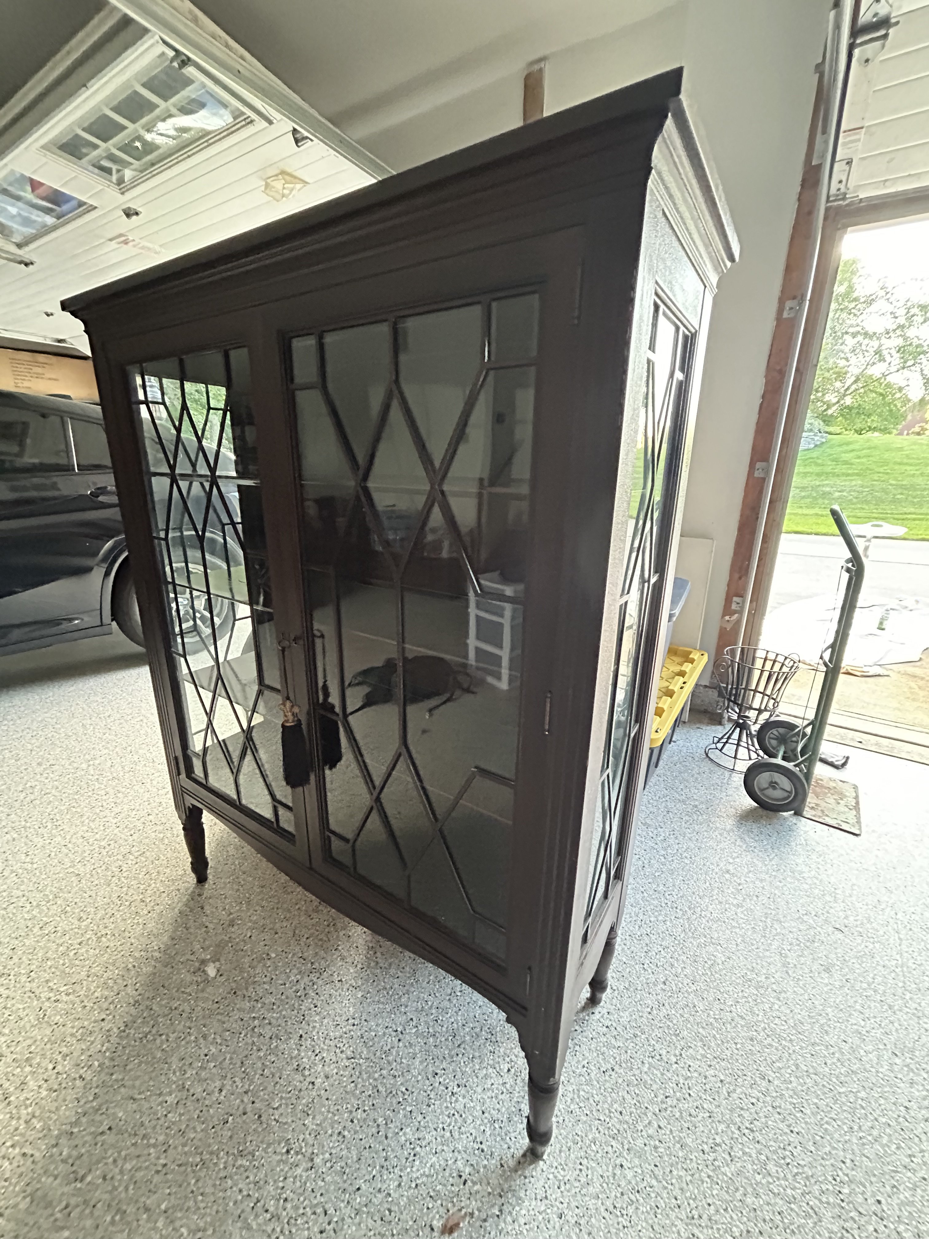 Antique glass display