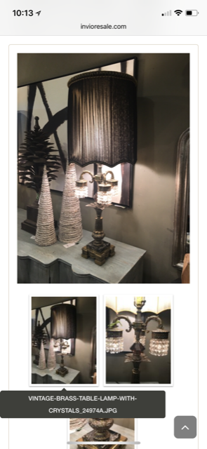 Antique Lamp with Crystals