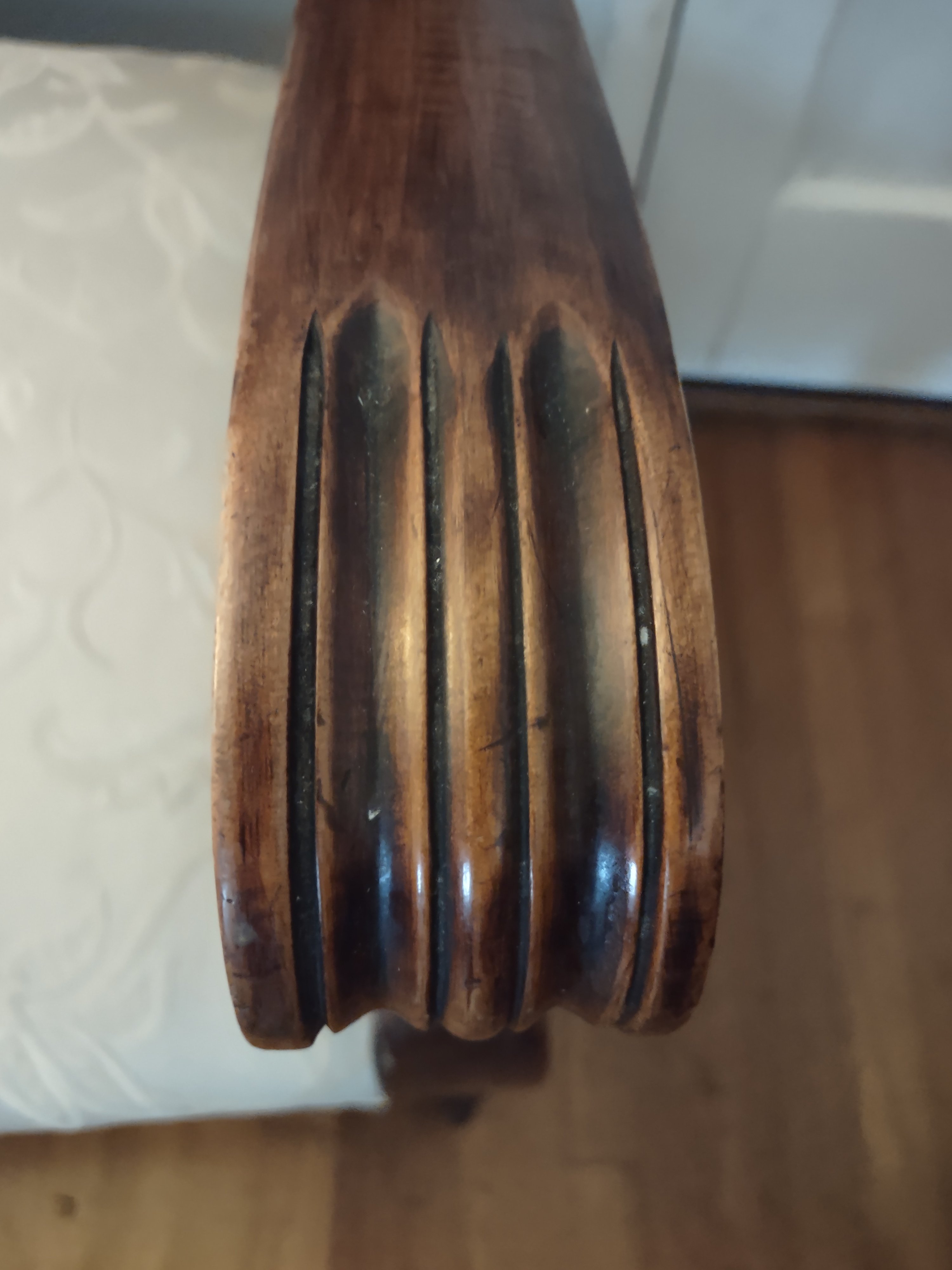 Arm of Victorian loveseat