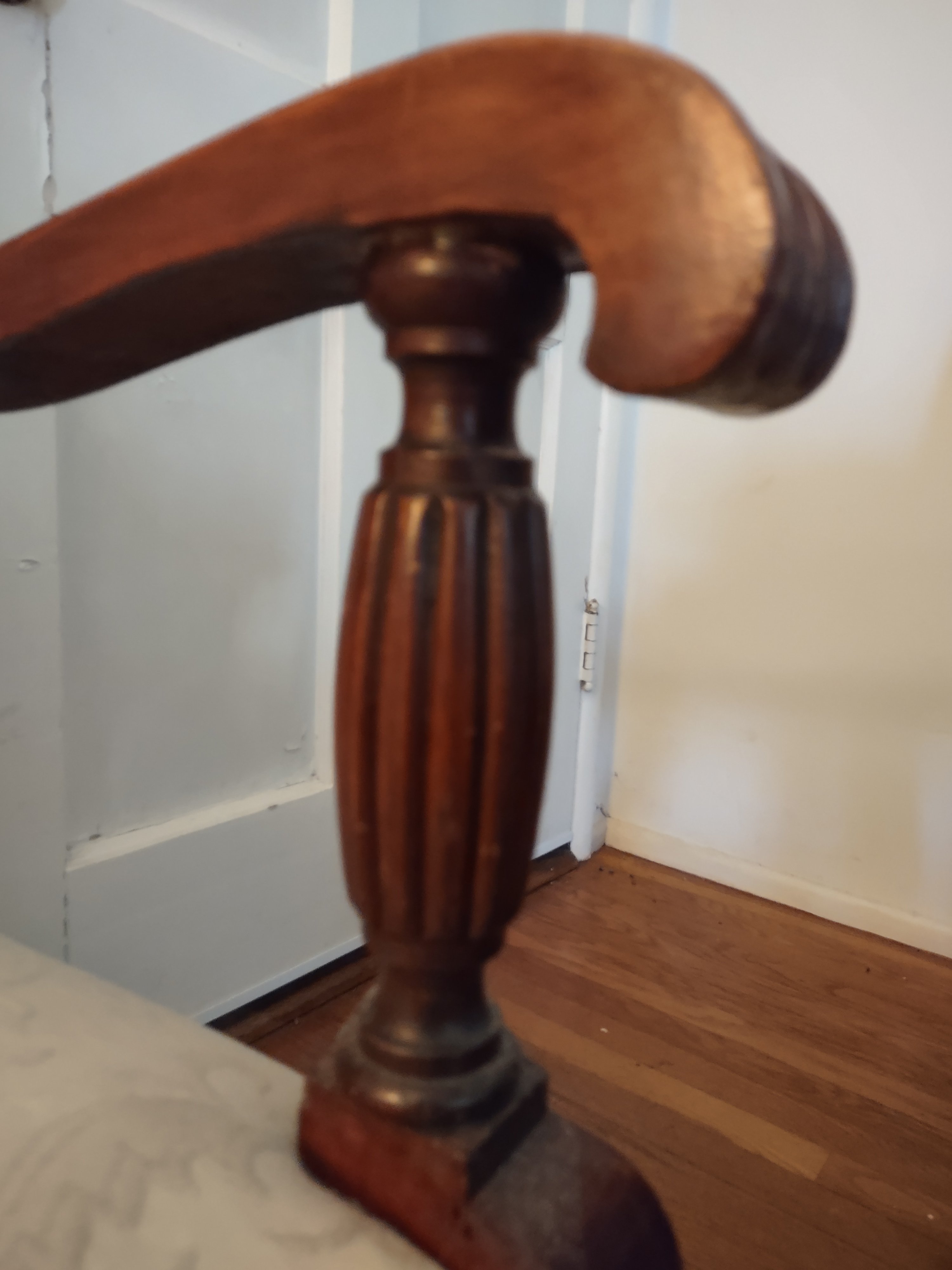 Arm of Victorian loveseat