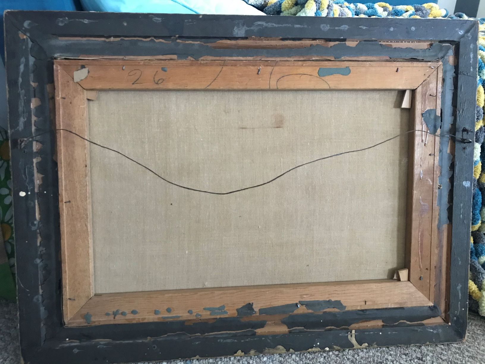 Back of canvas