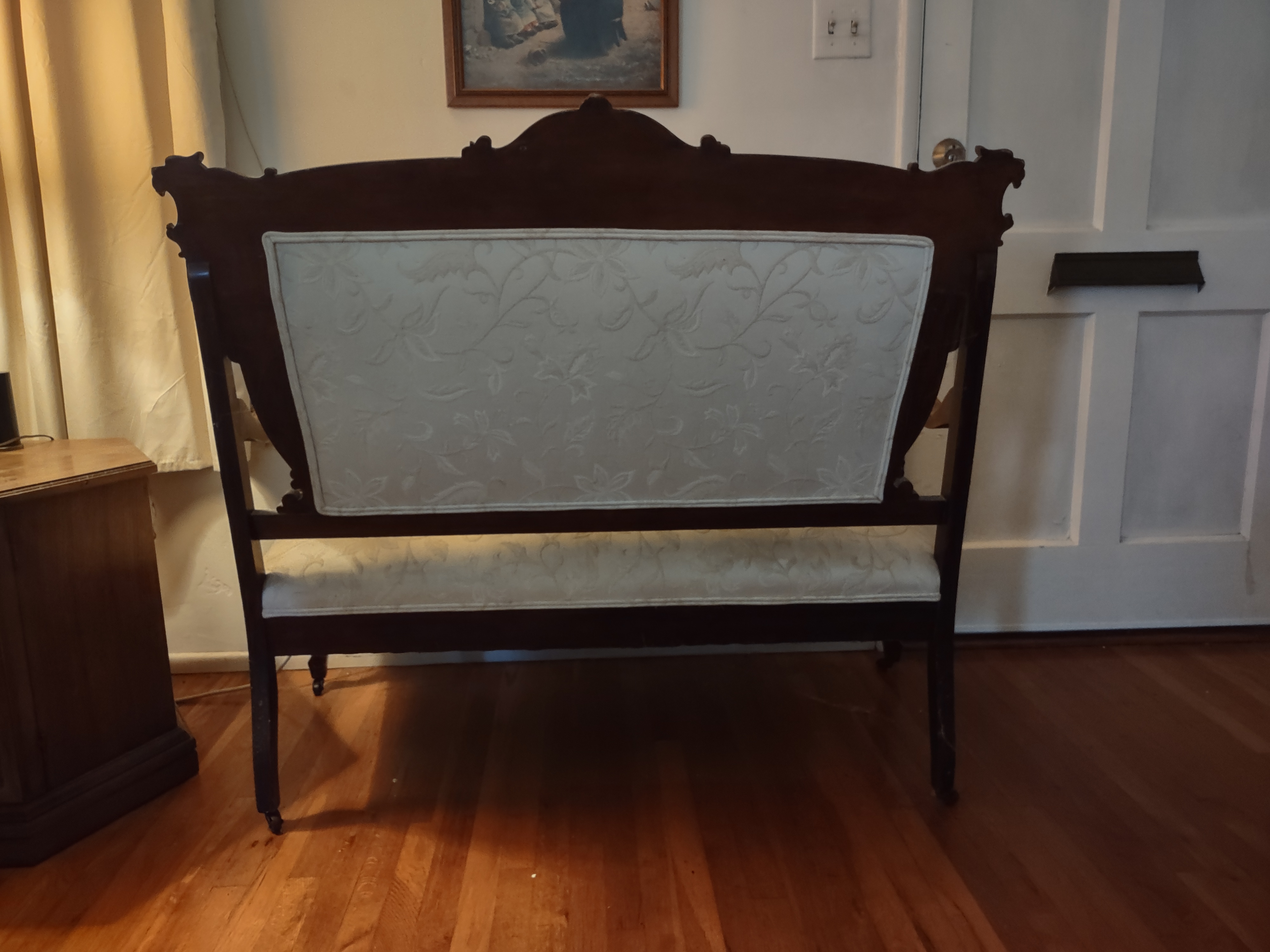 Back of Victorian loveseat Antiques Board