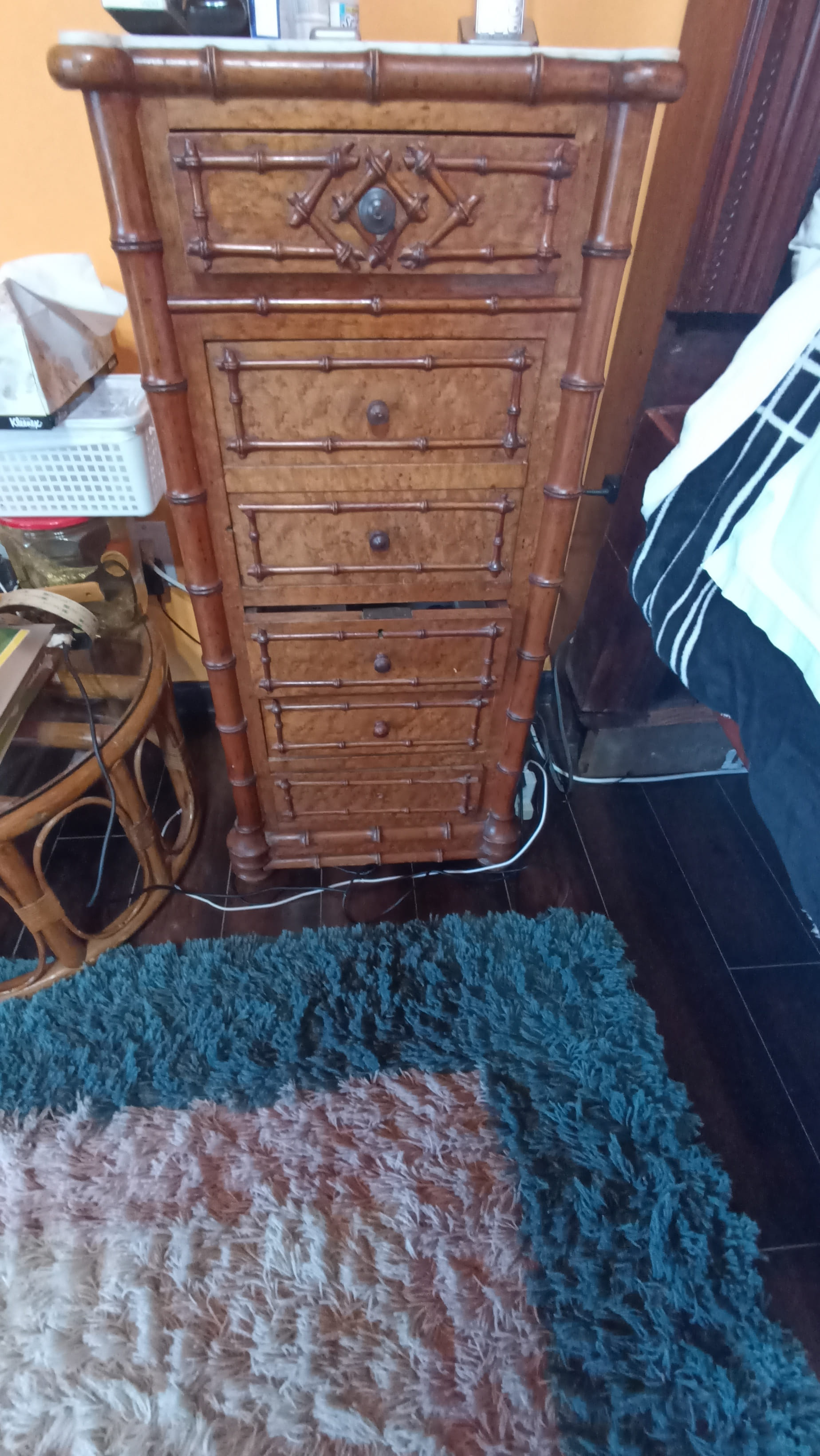 Bed side table with drawers