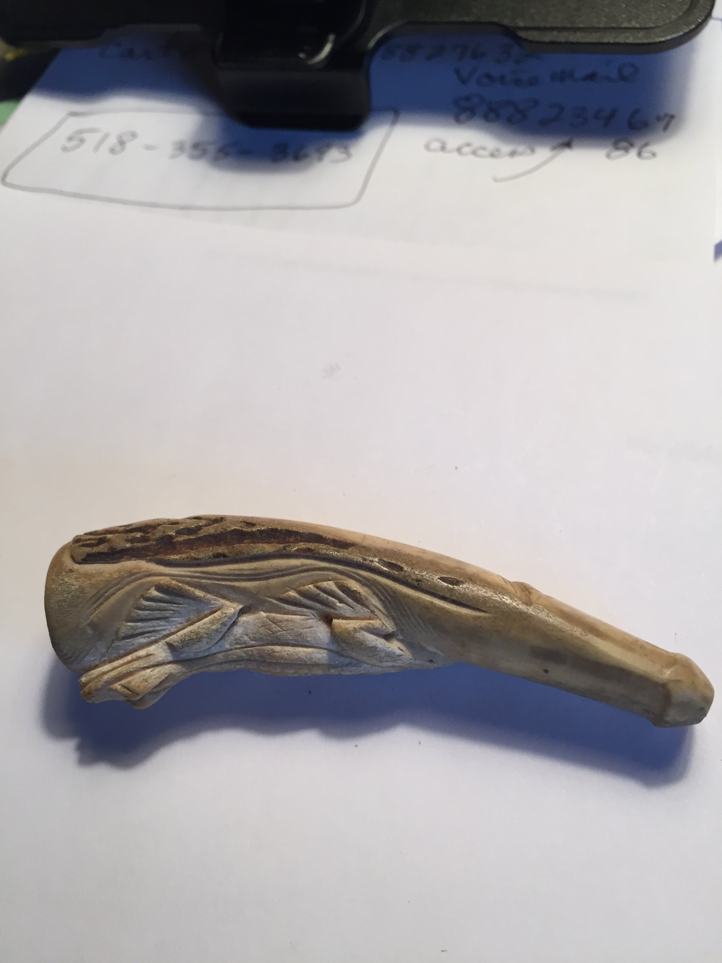 Bone cigar holder 1