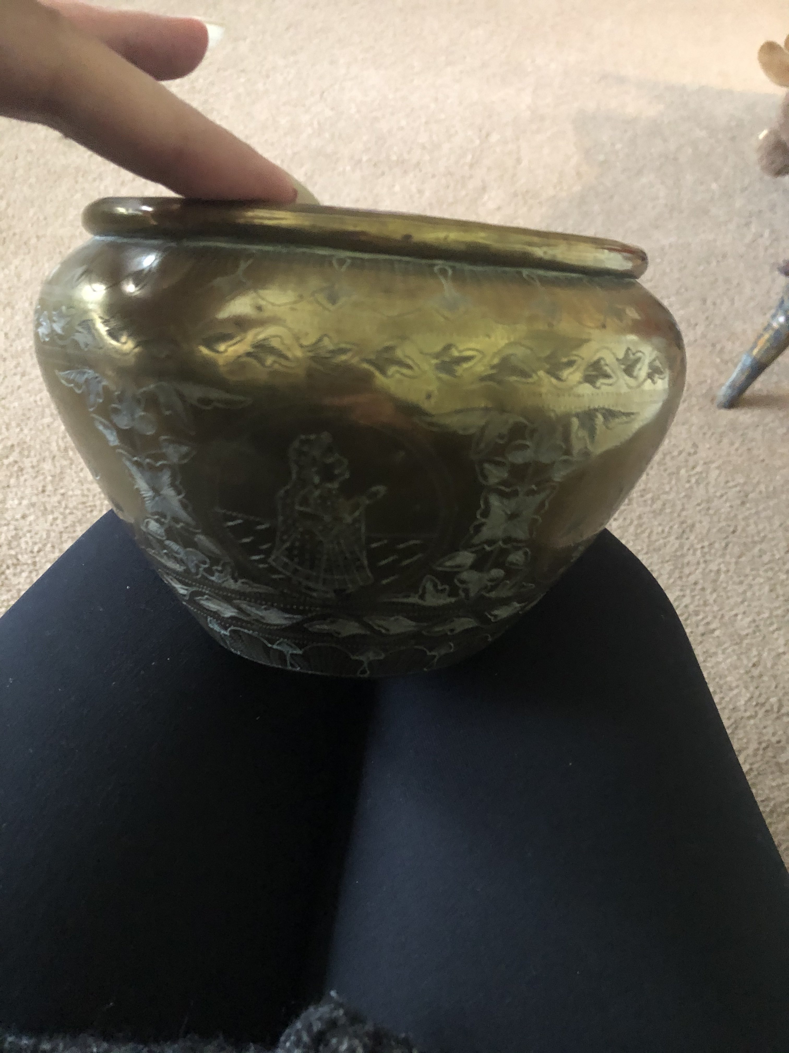 Brass pot