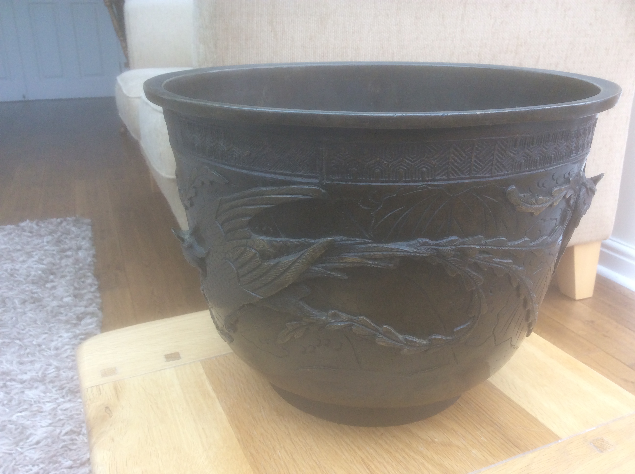 Bronze planter