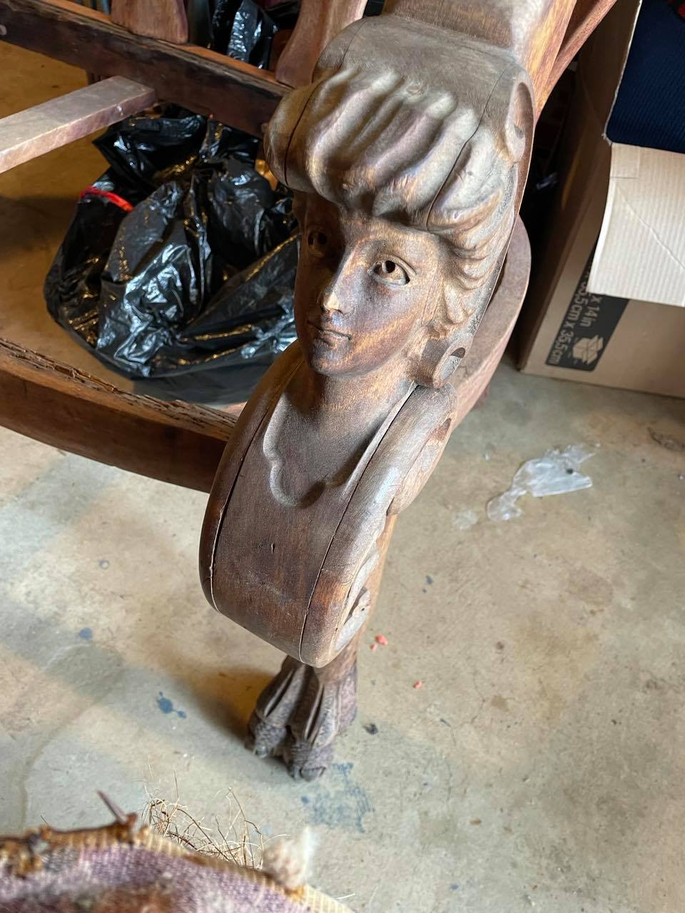 carved head