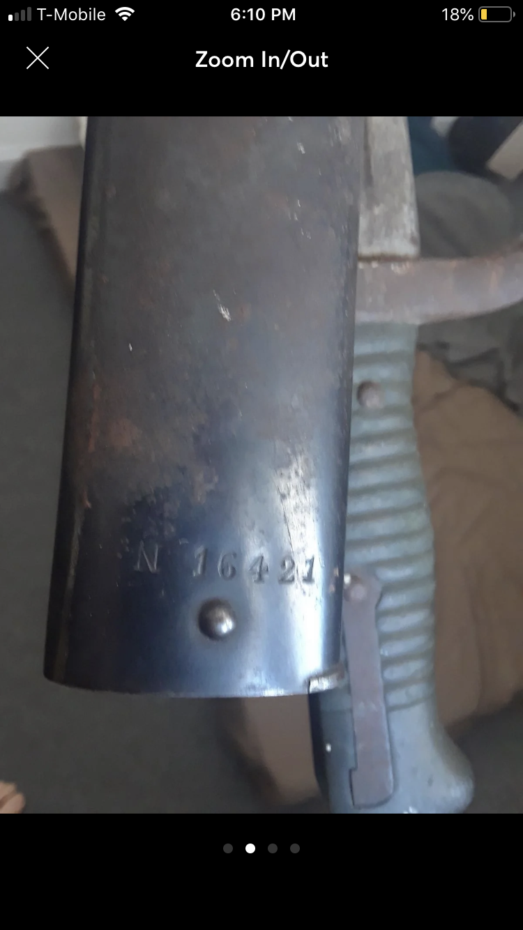 Civil War Bayonet Scabbard serial number