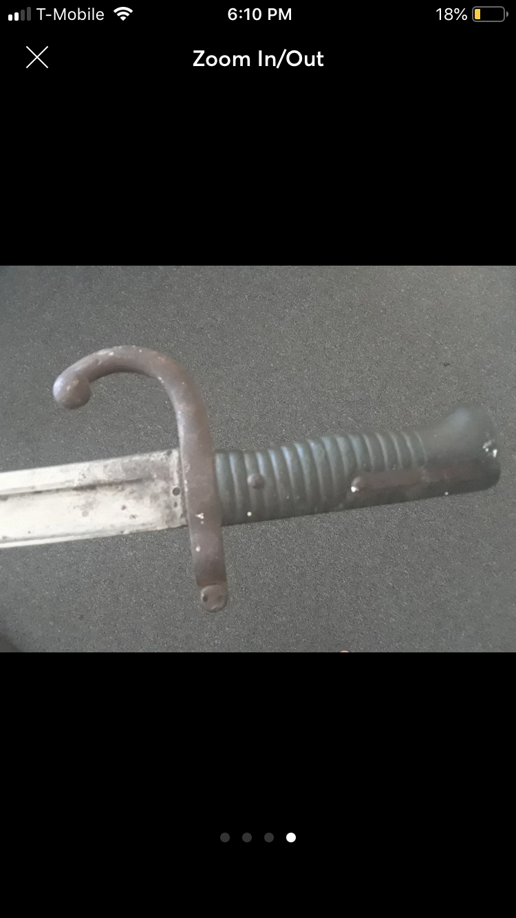 Civil war bayonet