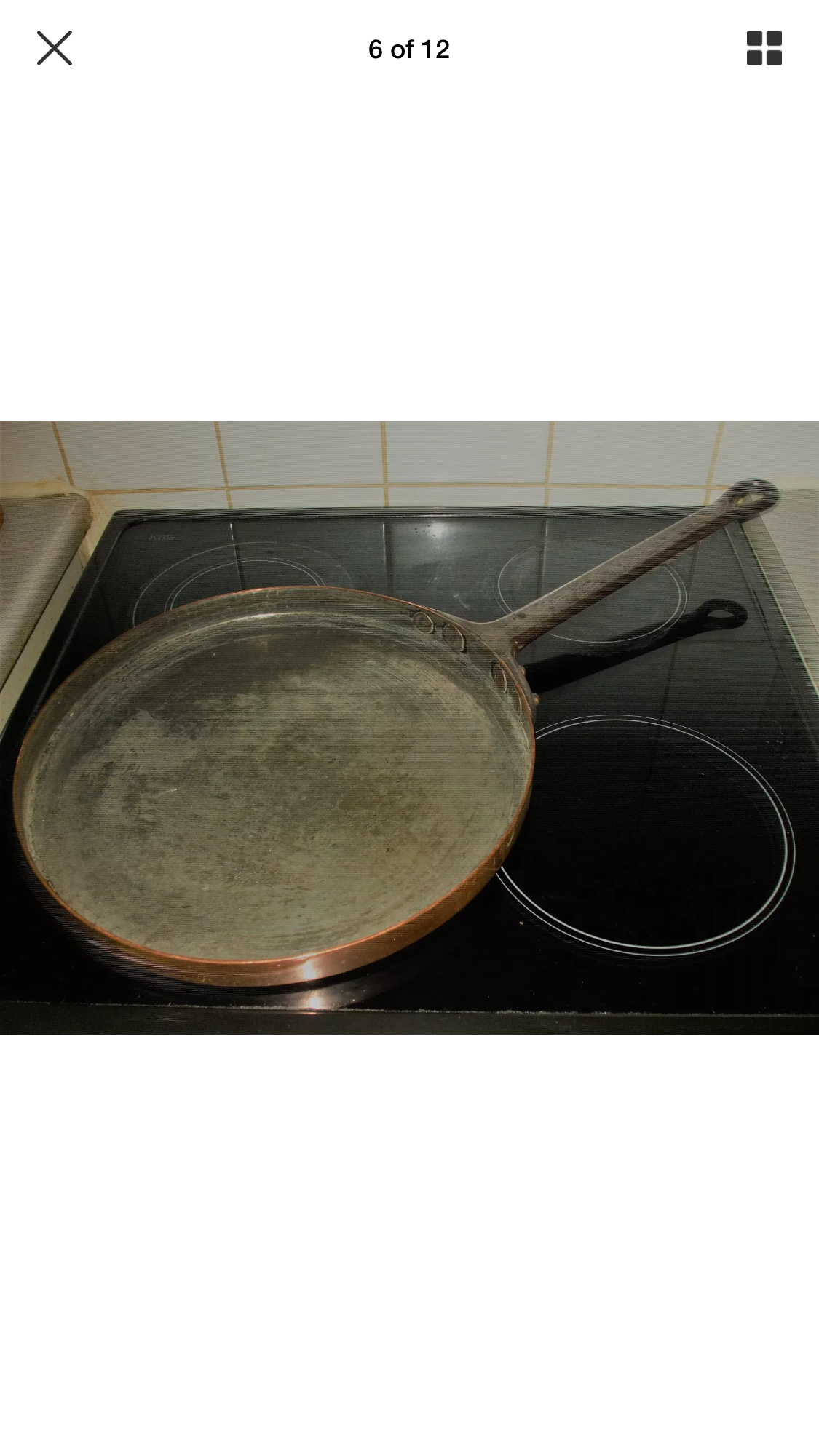 Copper crepe pan