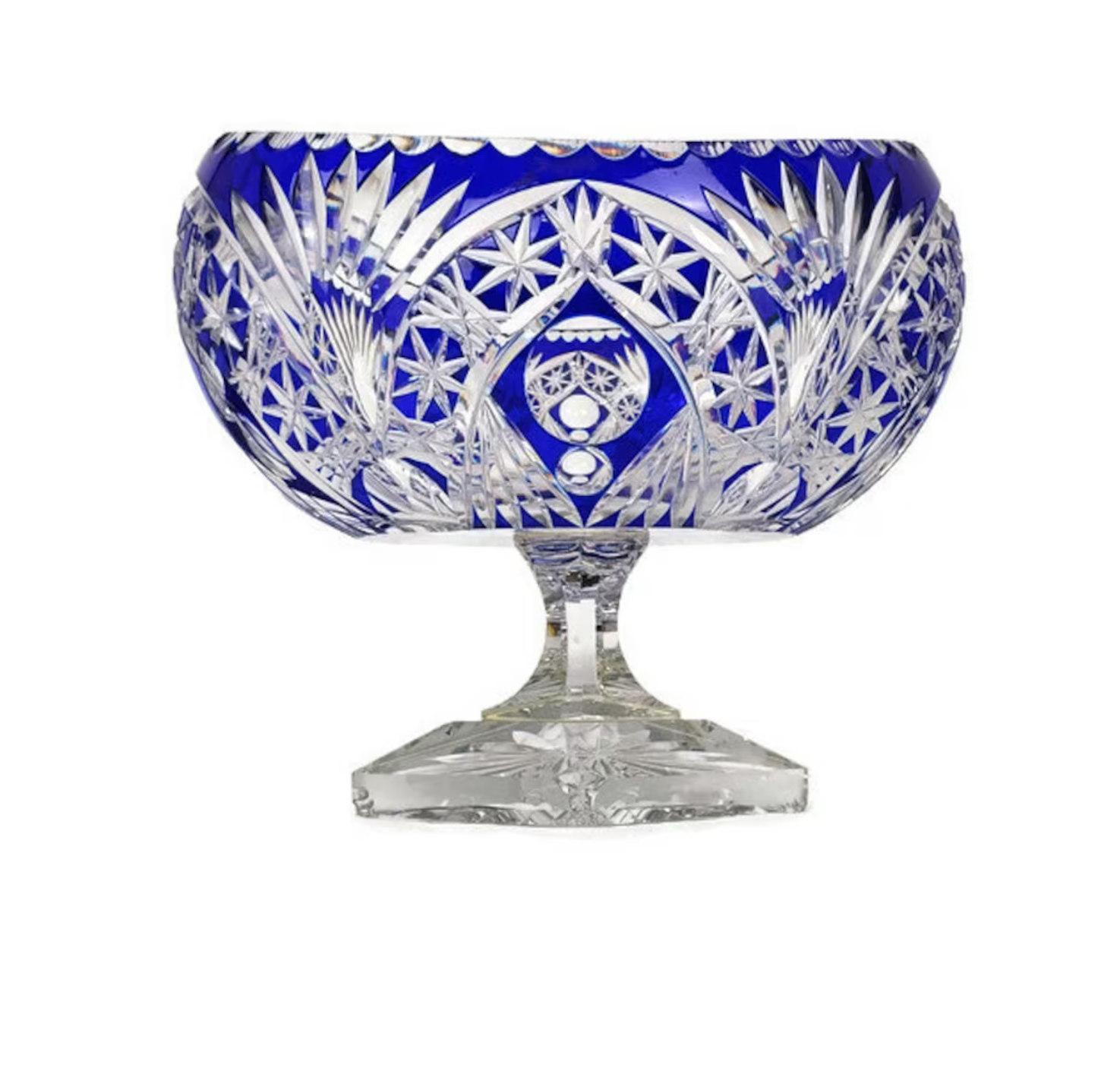 Cut to Clear Cobalt Compote