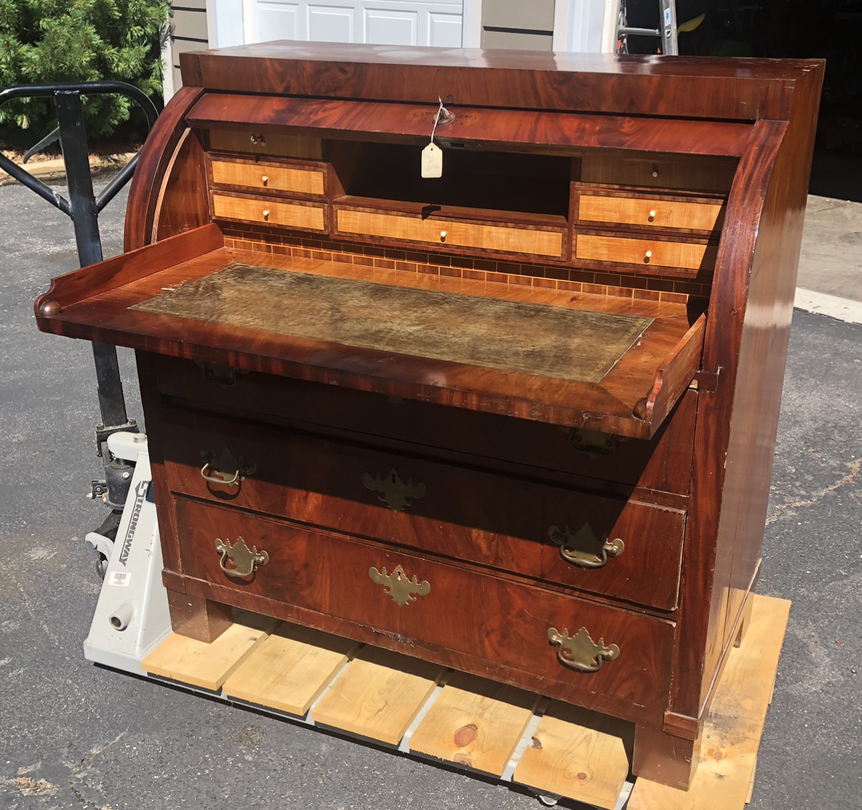 Cylinder Desk Front Open