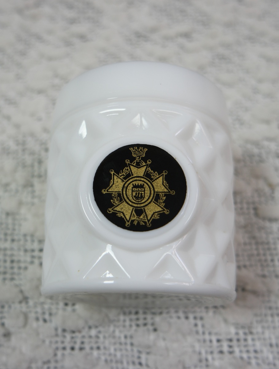 Daveac milk glass shaving cup