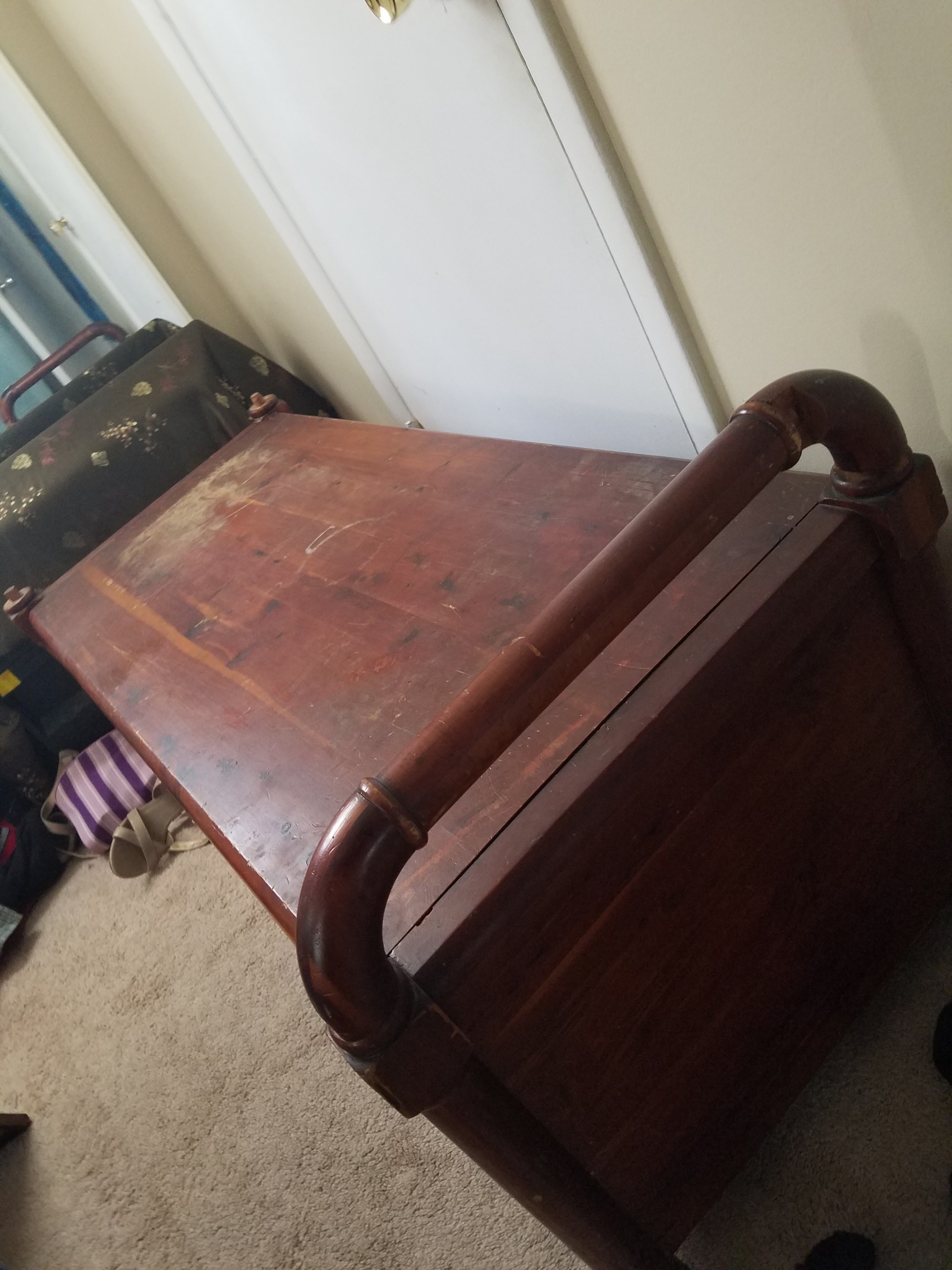 Down the length including broken handle