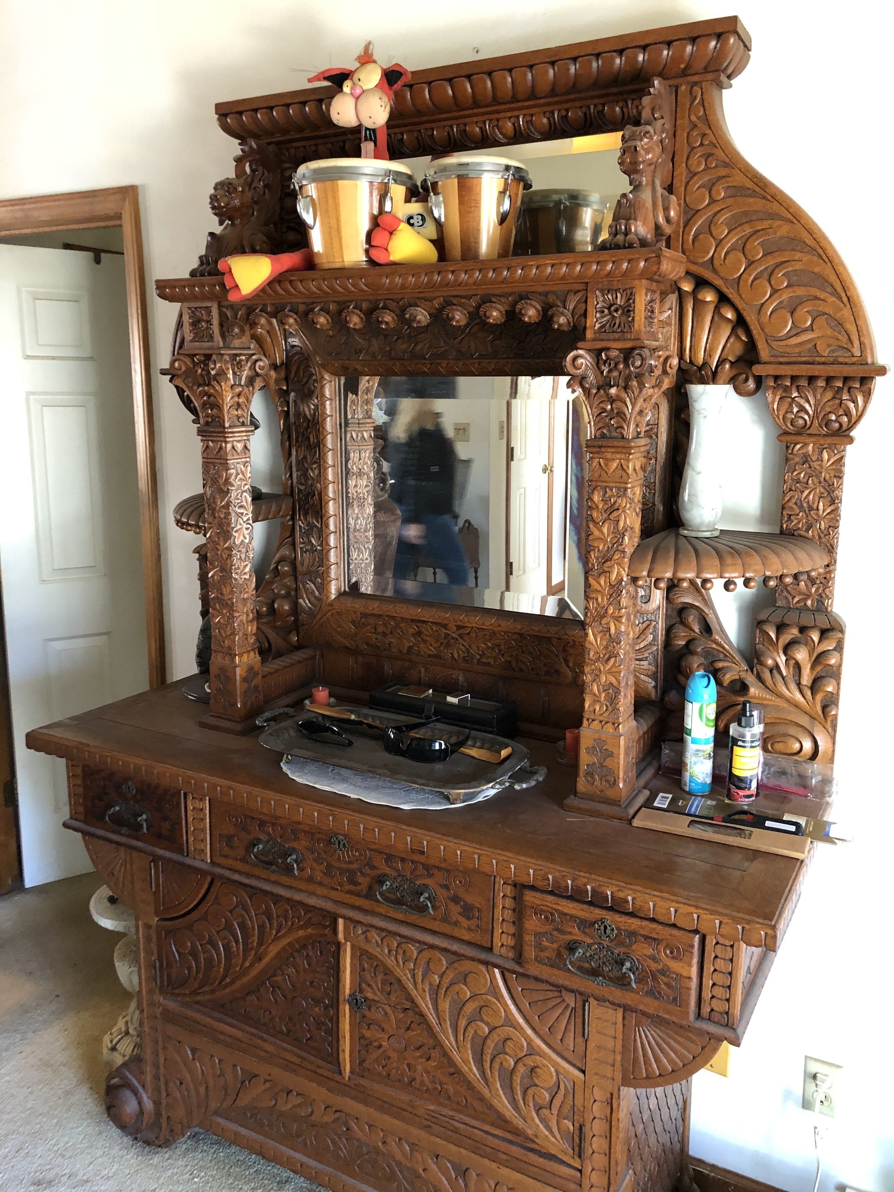 Hand Carved Sideboard