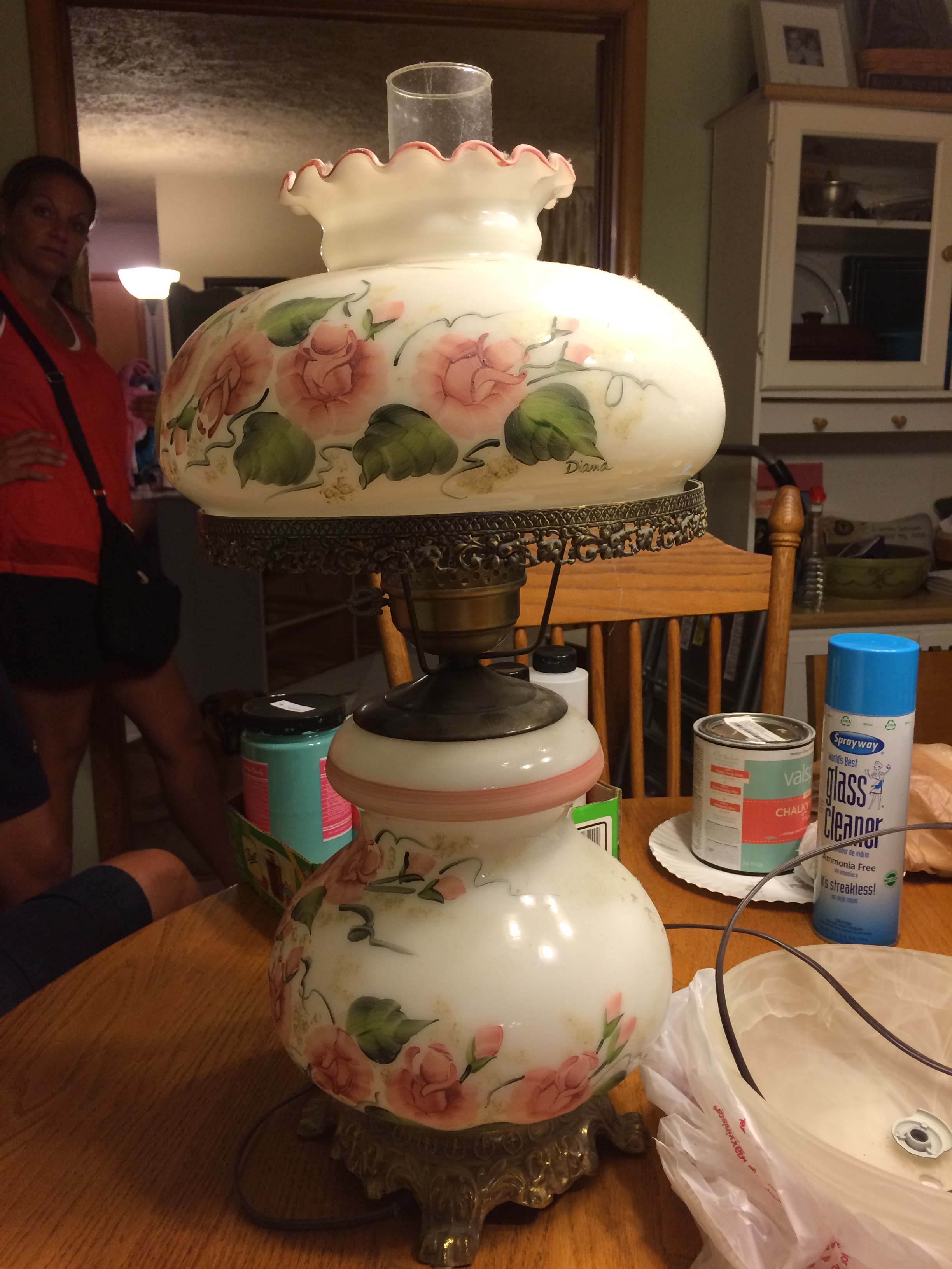Hand painted "Diana" lamp