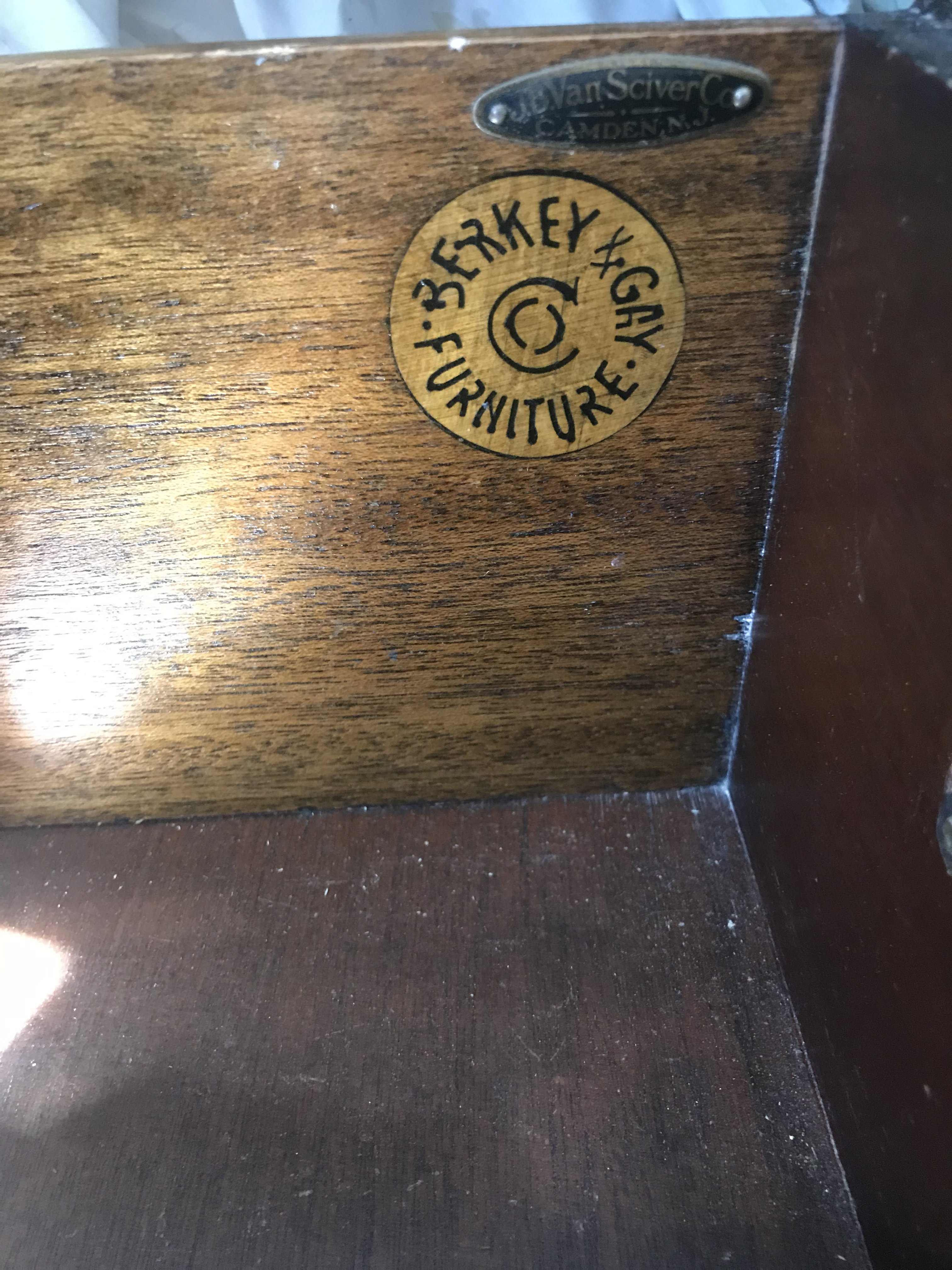 I just finished restoring this Berkey and Gay vanity. Can anyone help me gauge this old it is?