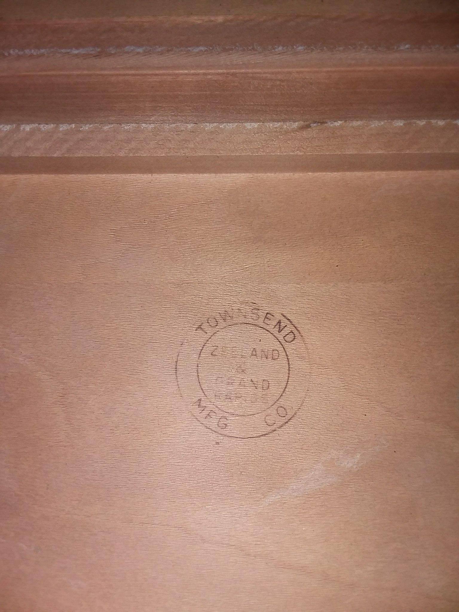 label on possible antique side table?