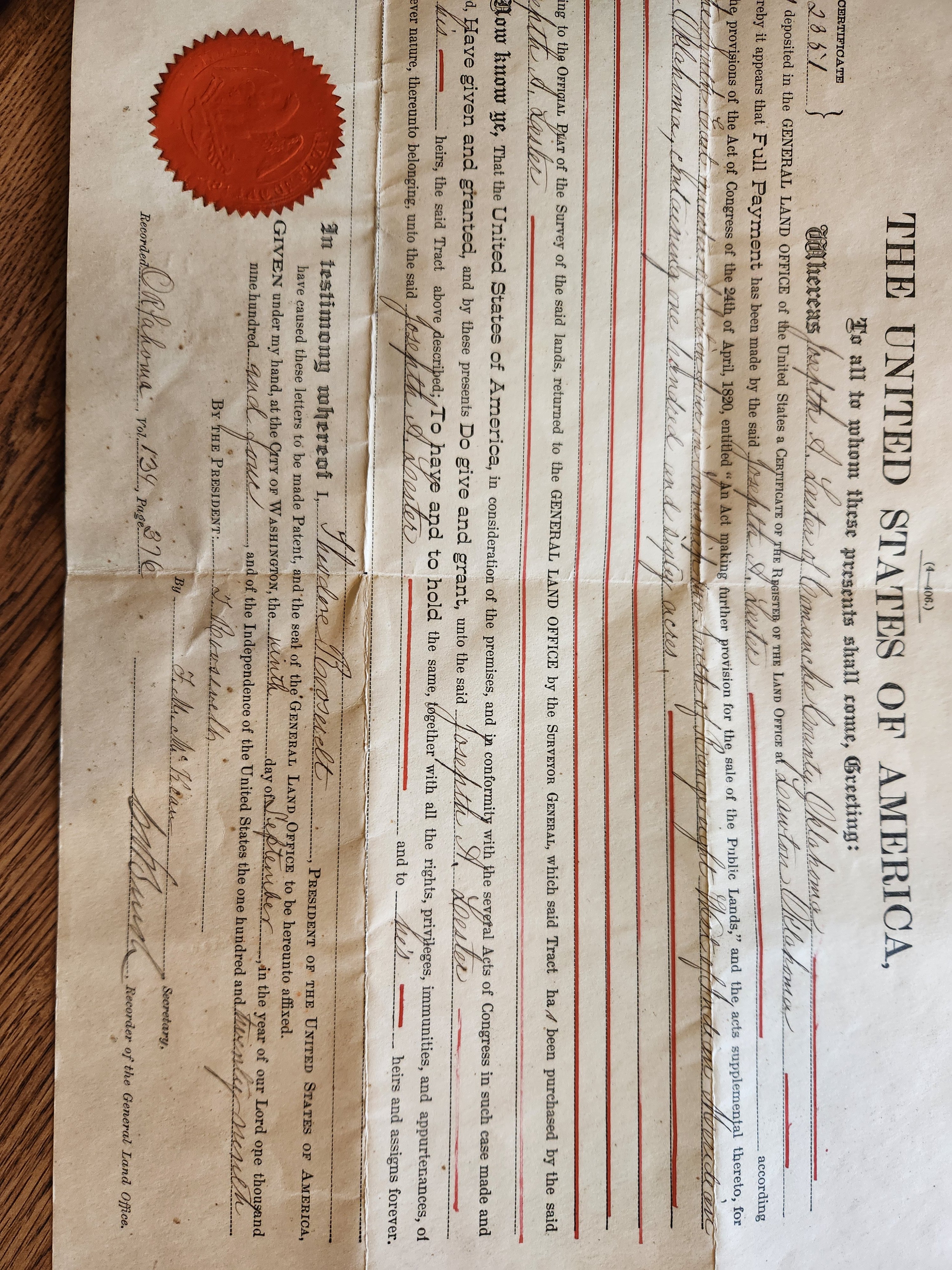 Land deed