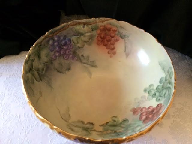 Limoges Punch Bowl on Plateau