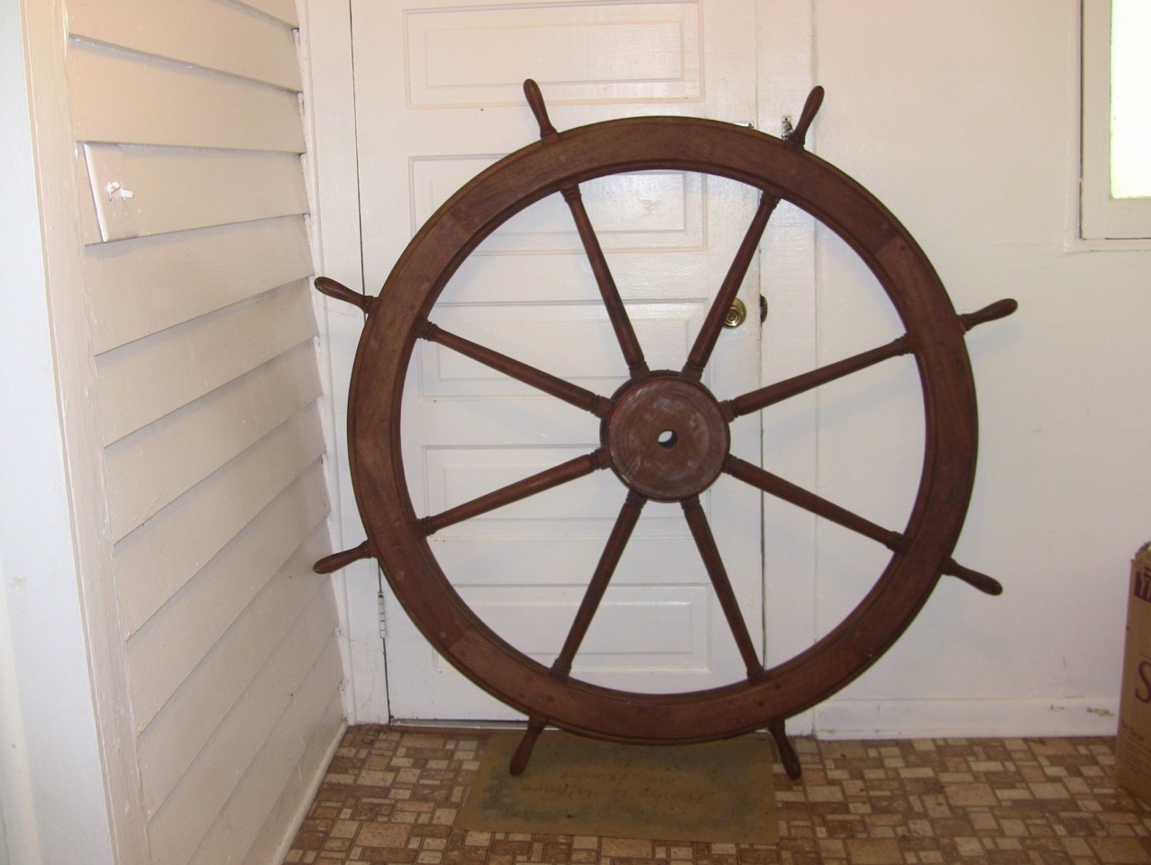 Mahogany Ship's Wheel