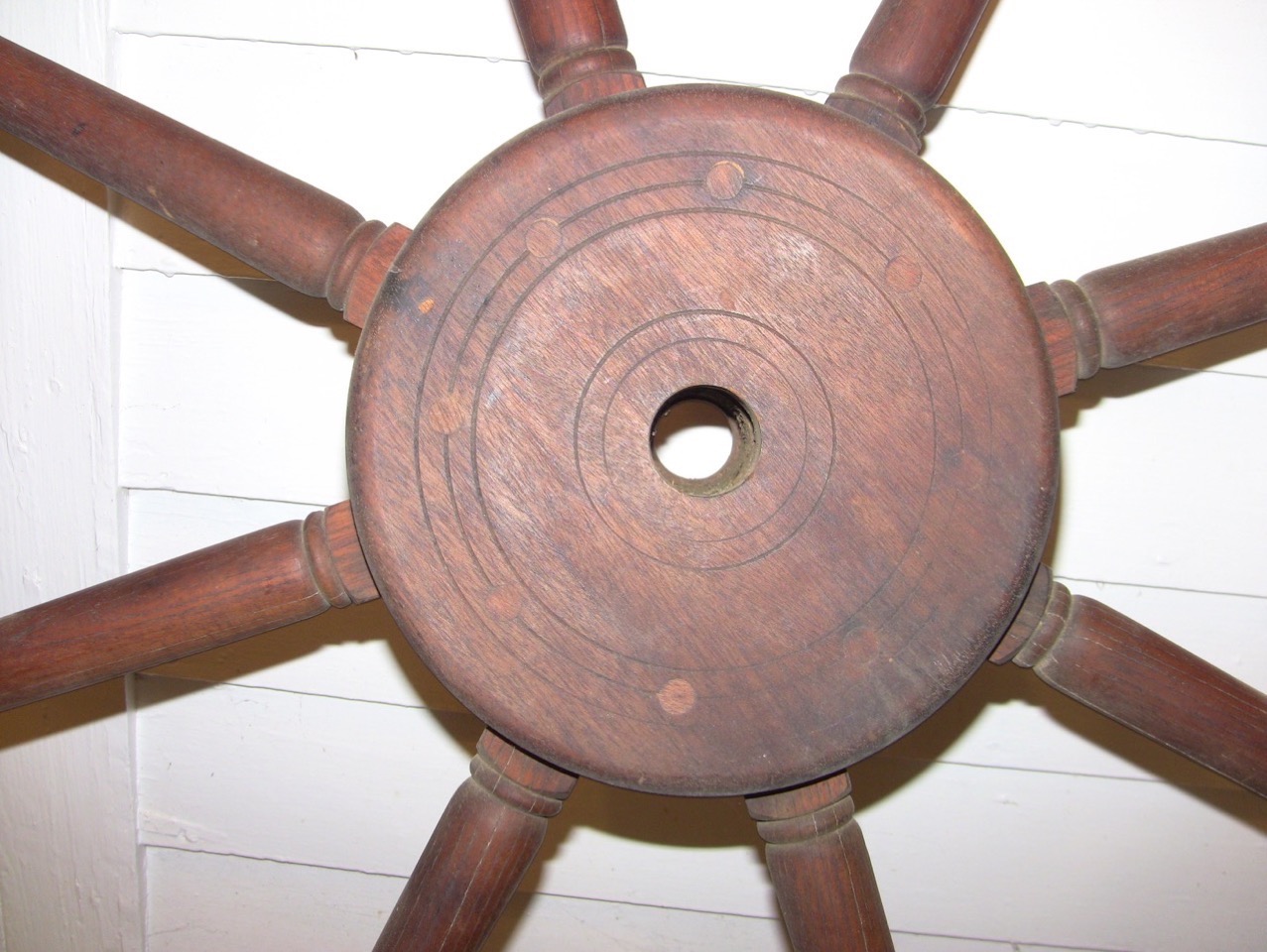 Mahogany Ship's Wheel