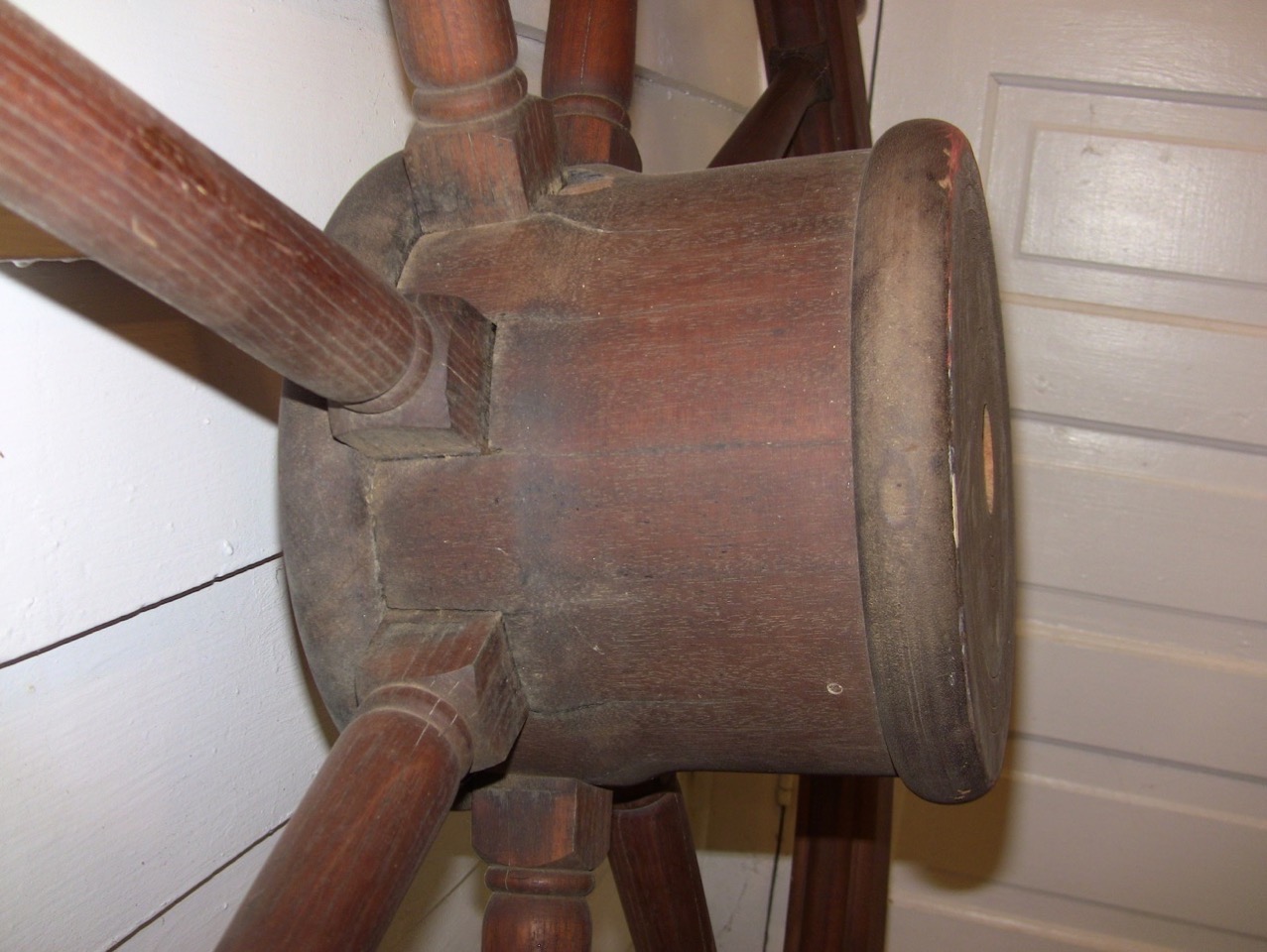 Mahogany Ship's Wheel