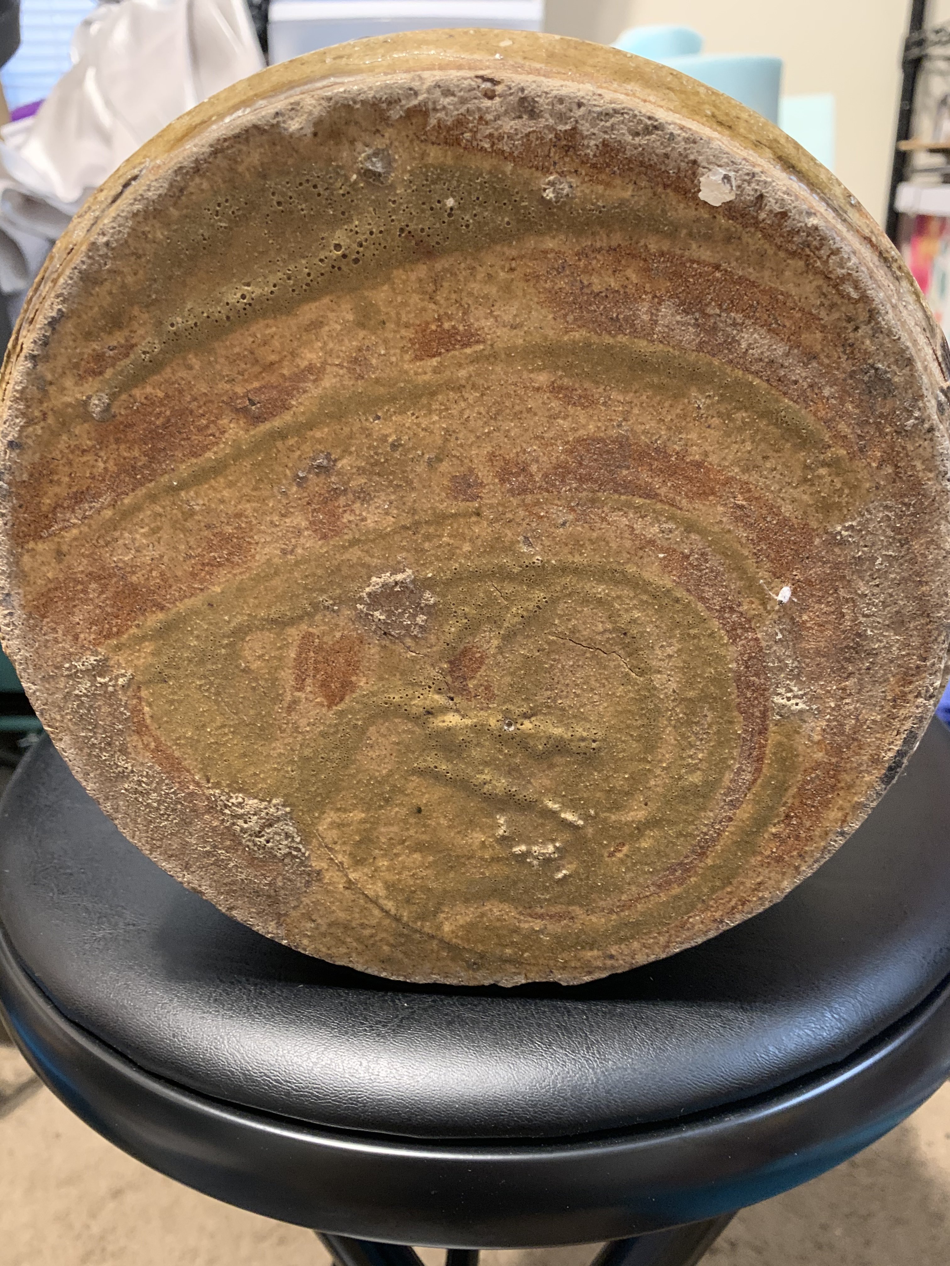 Old pottery salt glazed jug