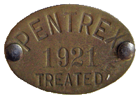 Pentrex Copper Tag from 1921