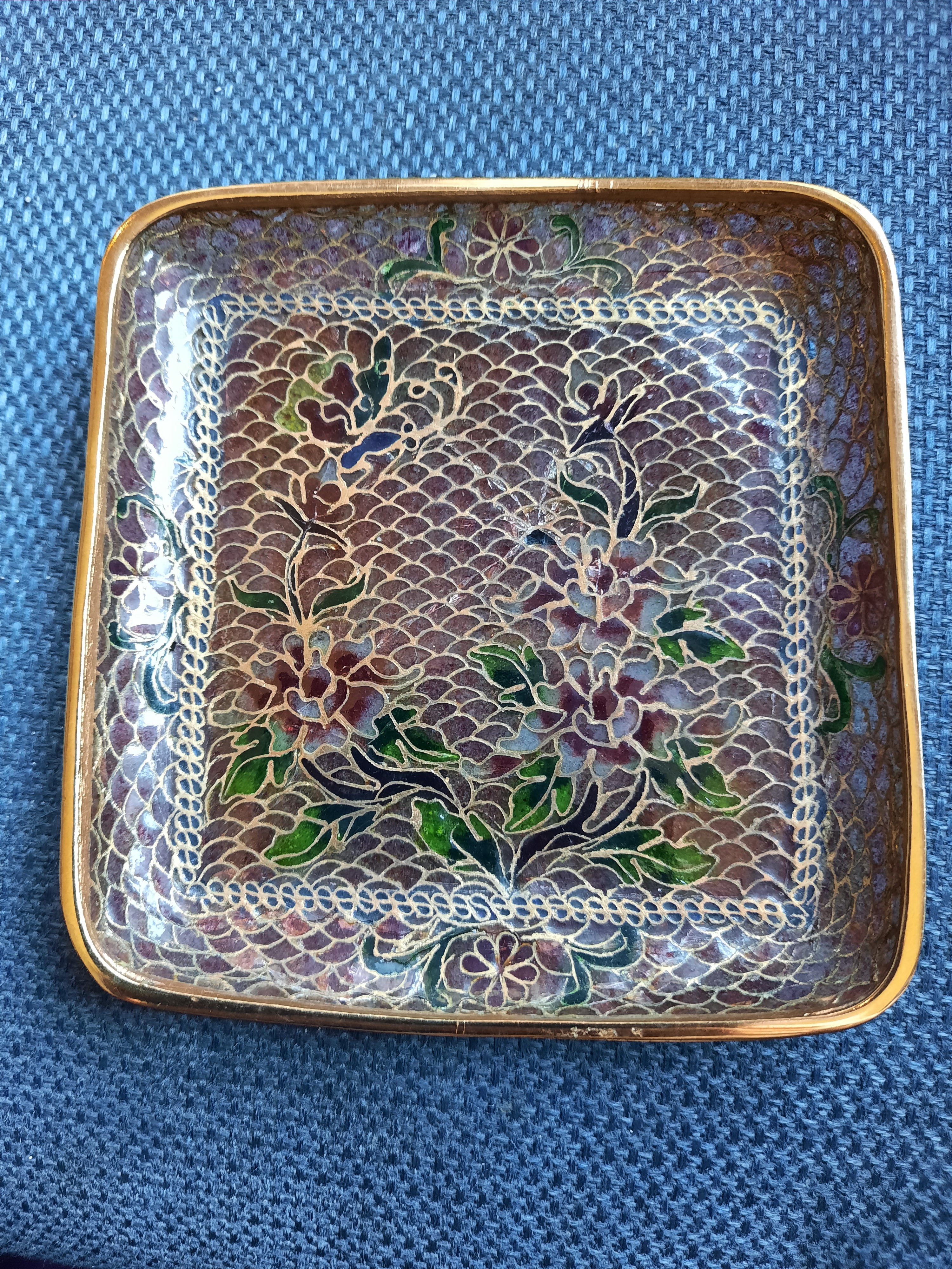 Plique a jour trinket dish