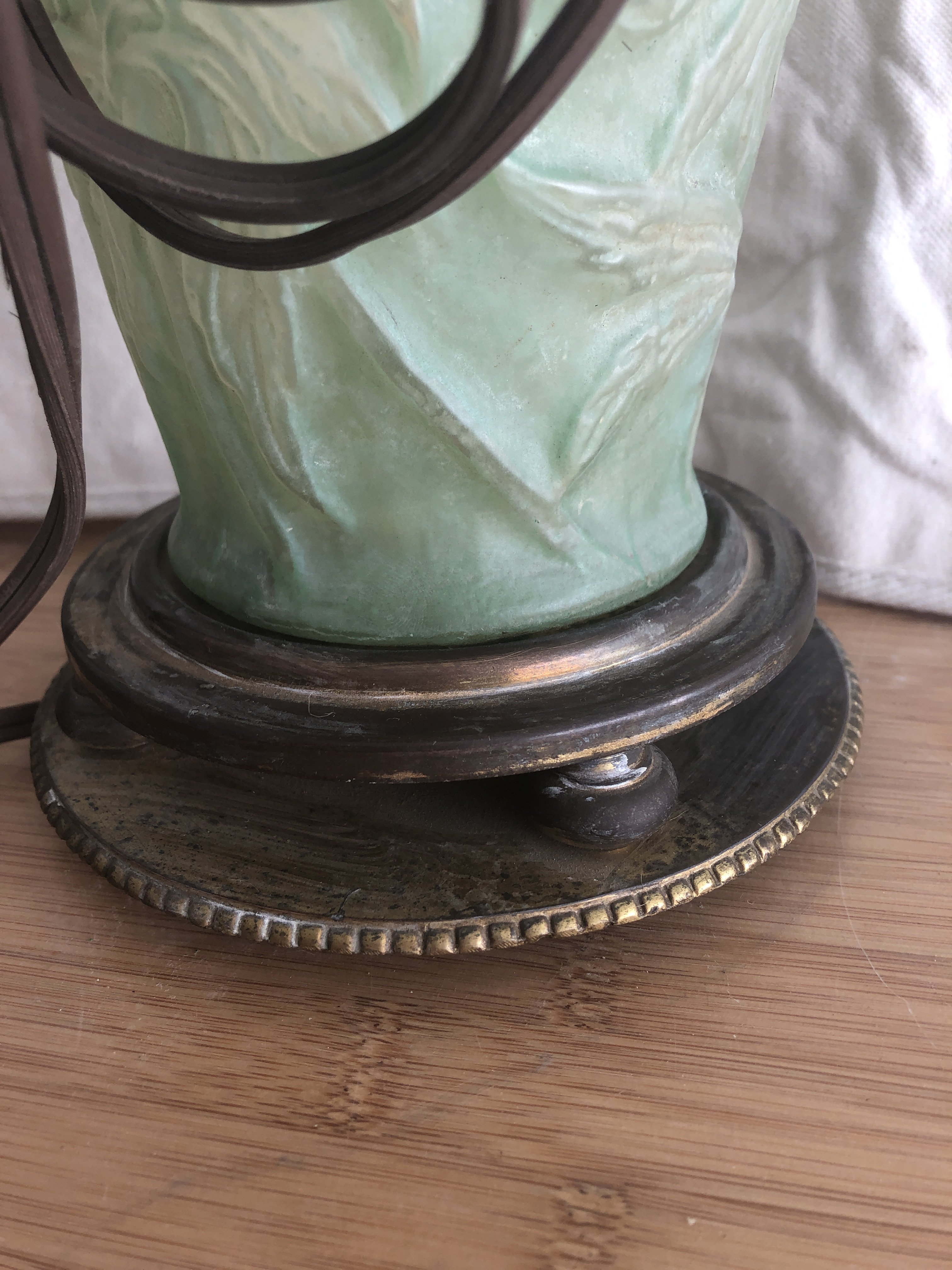Pressed glass lamp