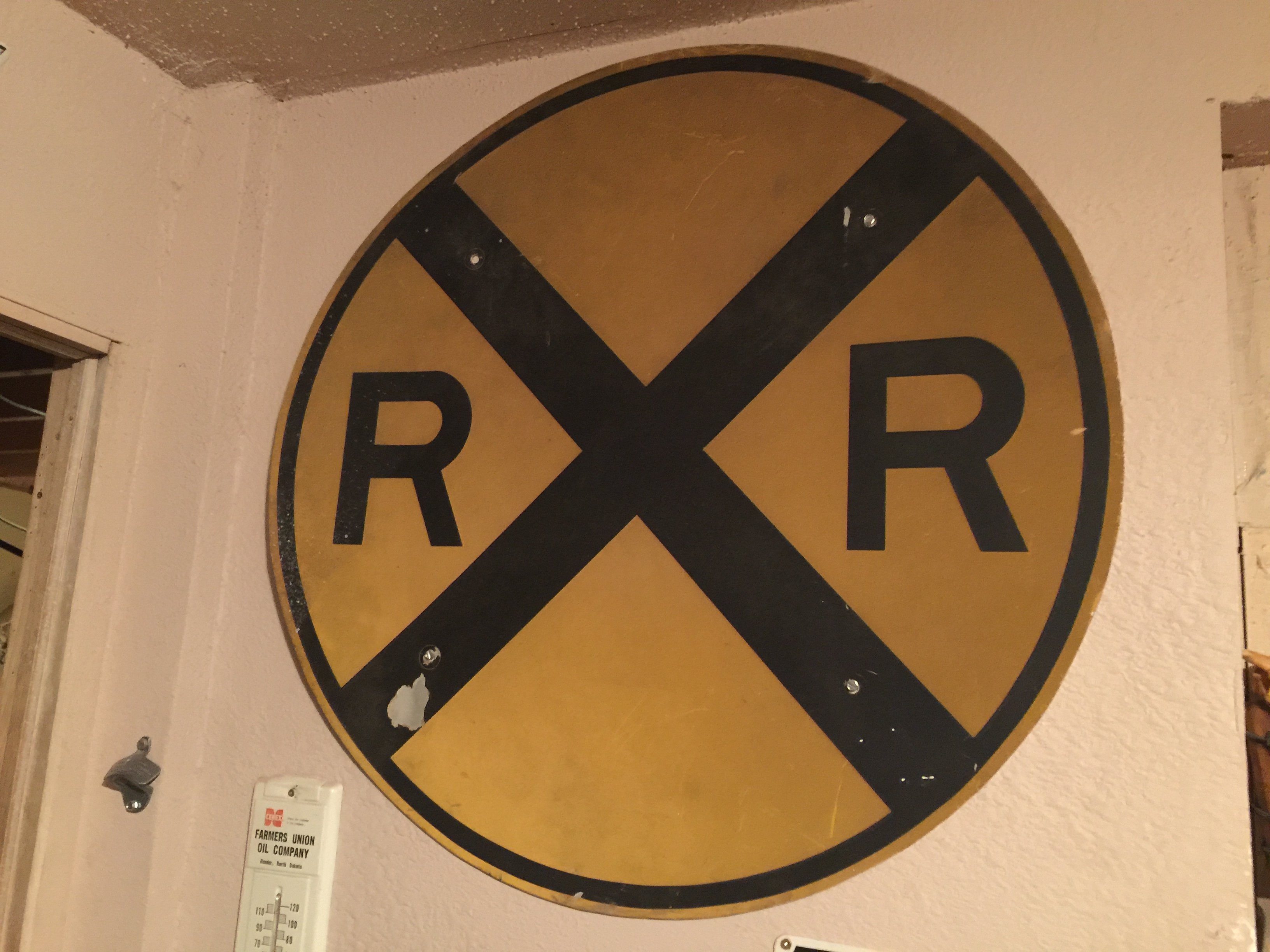 Railroad crossing sign