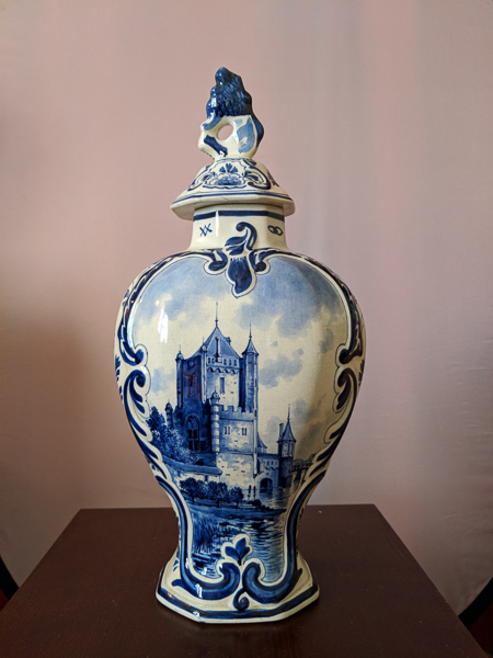 Royal Delft hand painted vase 1905