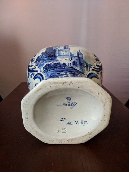 Royal Delft hand painted vase 1905